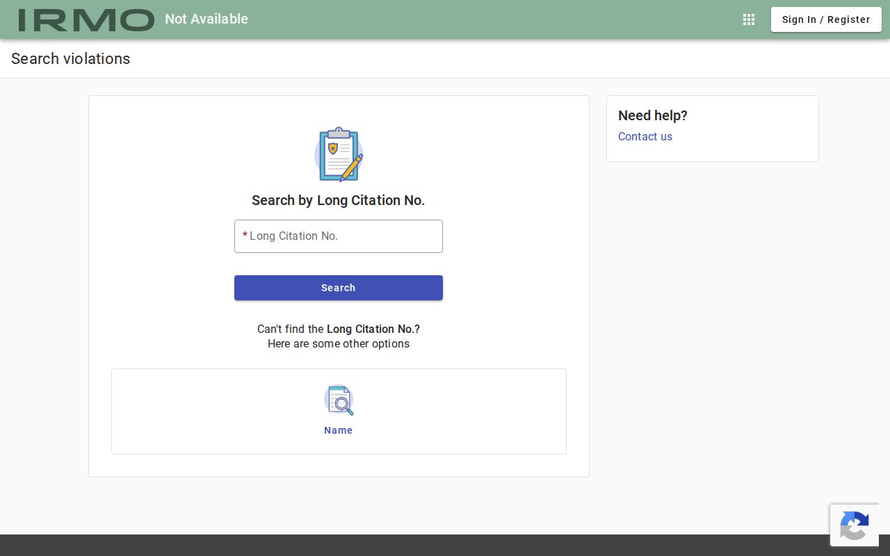 Irmo criminal records violation search marked not available