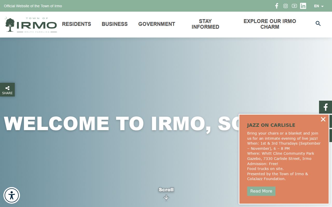 Town of Irmo police access for Irmo criminal records