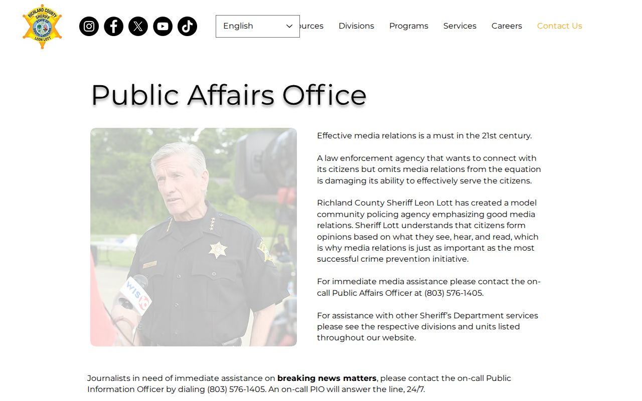 RCSD FOIA instructions for Richland County arrest history requests