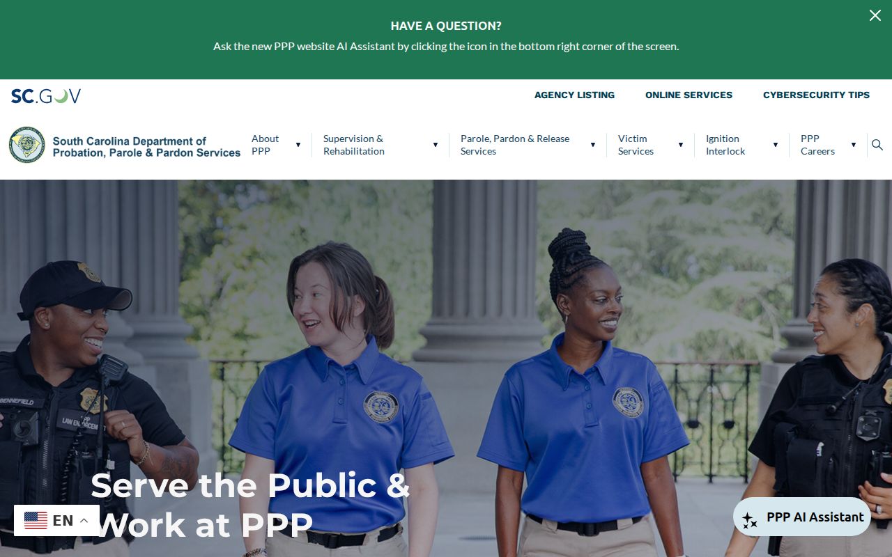 Richland County criminal supervision records on the SCDPPPS portal